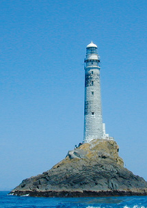 灯台レンズ適用例 水の子島灯台の写真