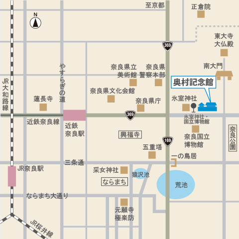奥村記念館へのアクセスマップ