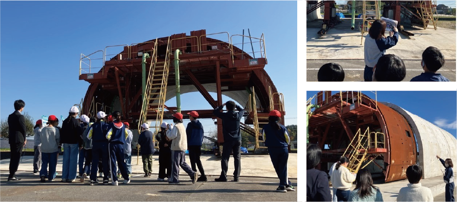 トンネル施工機材の見学